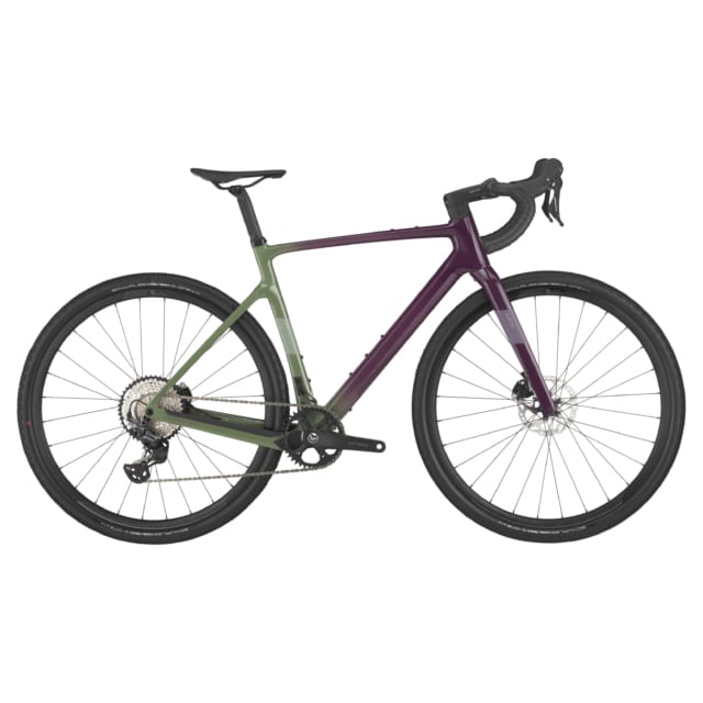 Dviratis SCOTT Addict Gravel 40 olivine green/blackberry purple