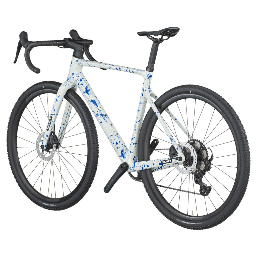 Dviratis SCOTT Addict Gravel 30 white/splatter blue - Image 2