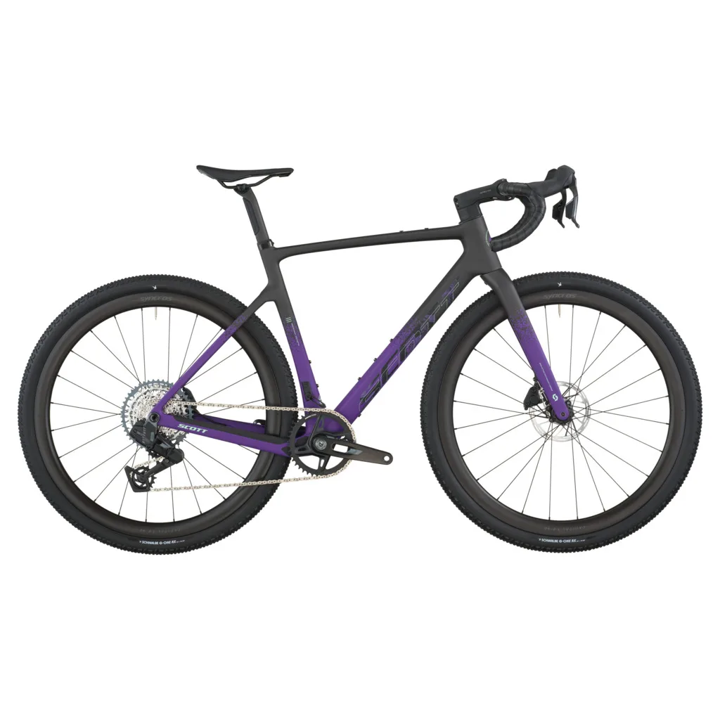 Dviratis SCOTT Addict Gravel 20 carbon black/indigo purple - Veloma