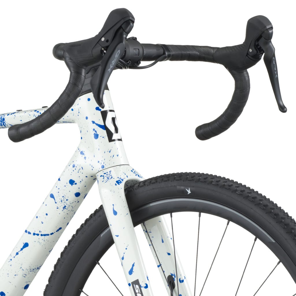 Dviratis SCOTT Addict Gravel 30 white/splatter blue - Image 5
